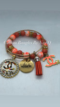 Load image into Gallery viewer, Orange inspired bangle set
