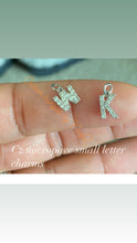 Load image into Gallery viewer, Cz micropave letter charms

