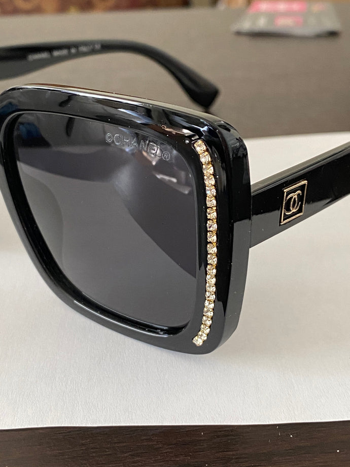 Rhinestone CC inspired sunglasses