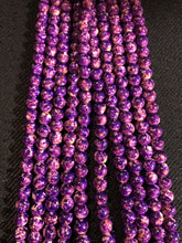 Load image into Gallery viewer, Purple marble glass bead strand
