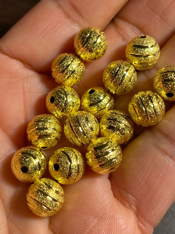 Gold plated brass spacer beads