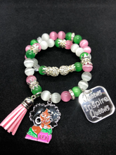 Load image into Gallery viewer, AKA sorority beaded set
