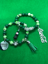 Load image into Gallery viewer, Green coca cola beaded set
